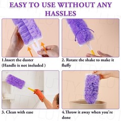 Dusters Refills 60 Count 360°Double-Sided 60Count-Purple, Purple