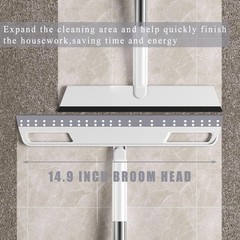 Multifunction Magic Broom, Extended Indoor Detachable,3-in-1 Sweeper Gray