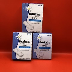 HOSPECO MT4 Maxithins #4 Vended Sanitary Napkins Lot Of 3 Pads