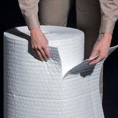 Oil-Only Absorbent Mat Roll | Heavyweight | Absorbs 32.4 gal per roll | 150′ …
