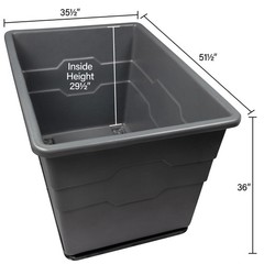 ReadySpace Commercial 20 Bushel Utility Cart with Steel Base, Poly Box Basket…