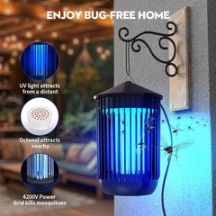 Flyghost Bug Zapper Outdoor Indoor Mosquito Zapper Electric Fly Traps Ipx4