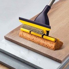 Yocada Sponge Mop Home Commercial Use Tile Floor 3 piece set, Yellow and Grey