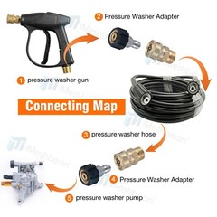 100 FT Pressure Washer Hose 1/4″ Replacement Power Wash Hose with Quick Connect