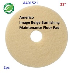 Americo 401521 Image Beige Floor Burnishing Pad, 21″ 2 per Case Made In USA