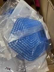 100 Pack KleenLine 161373 WCBasix Urinal Screens Clean Cotton Light Blue