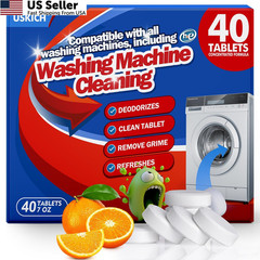 USKICH 40 Pack Washing Machine Cleaner Tablets,Deep 1 Count (Pack of 40)