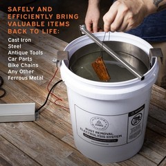 Electrolysis Kit Rust Remover for Metal – Gentle DIY Rust Removal for Cast Ir…