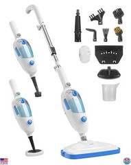 10-in-1 Steam Mop & Handheld Steamer for Vinyl, Carpet, Tile – 23ft Cord, 15oz