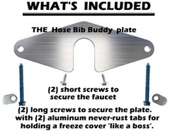 The Hose Bib Buddy – Finest Spigot Mounting Plate | 1 Pack, Finished Aluminum