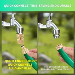 Garden Water Pipe Quick Connect, Solid Brass 3/4 Inch Thread Fitting, 6 Packs