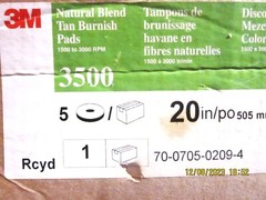3M 5300 Natural Blend Tan Burnishing pads – 20″ – 5 pads