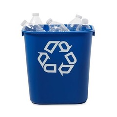 Rubbermaid Commercial Fg295573blue Recycling Wastebasket, Blue, 3 1/4 Gal