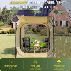 6×6 FT Pop Up Screen House Tent – Instant Screened Gazebo Canopy with Mosquito