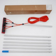 Long Reach Solar Panel Cleaning Brush Kit Pole Length 7m/22.97ft for Outdoor
