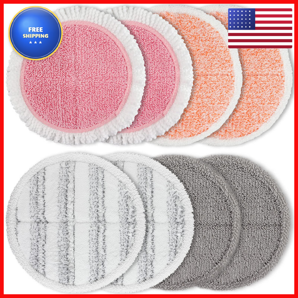 Bozdyru Spin Cordless Electric Mop Pads 6.5/6.3/6 Inch Steam/Electric Mop Pads
