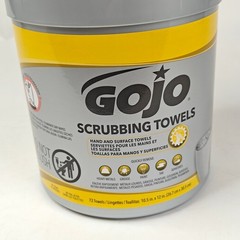 72 Towel GoJo 6396 Pre-Moistened Scrubbing Hand & Surface Wipes Citrus