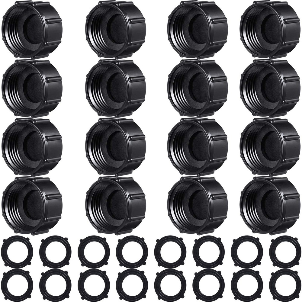 Mudder 16 Pcs Garden Hose Caps Sprinkler Cap Plastic 3/4 Inch, grey-purple
