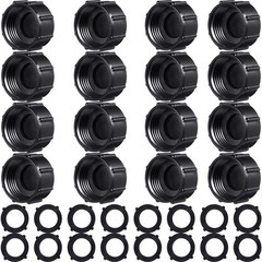 Mudder 16 Pcs Garden Hose Caps Sprinkler Cap Plastic 3/4 Inch, grey-purple