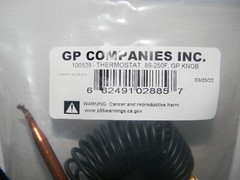 General Pump 100538 Probe Style Thermostat Panel Mount 86° – 250° F