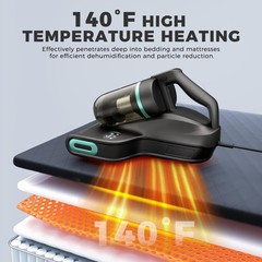 Haushof Mattress Vacuum Cleaner 15Kpa Bed Vacuum Cleaner 275Nm Uv-C Light 140F