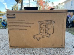 Rubbermaid Commercial High Capacity Janitorial Housekeeping Cart FG9T7500BLA