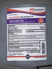 SC Johnson 55857 1L Refill Cartridge Non-Alcohol PURE Hand Sanitizer (4/CT)