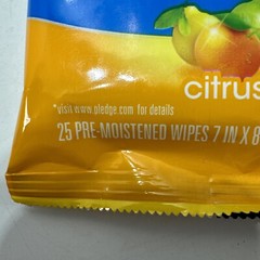 NEW 2X Pledge Expert Care Lemon/Orange Furniture Polish Wipes 24ct/25PKS