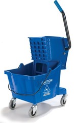 SPARTA Commercial Mop Bucket With Side Press Wringer, Floor 26 Quart, Blue