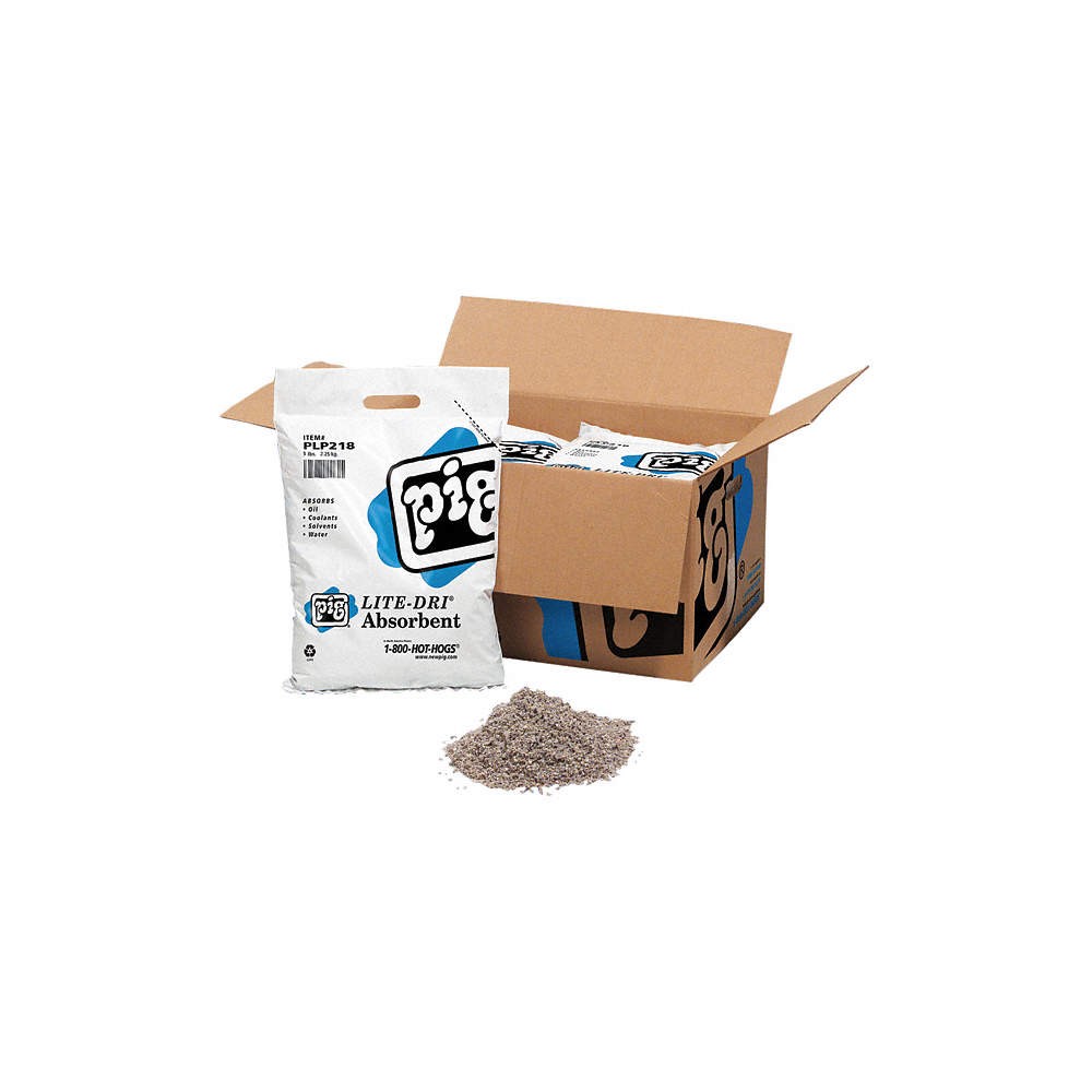PIG PLP218 Lite-Dri Loose Absorbent,5 lb,PK8 30RC95