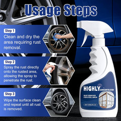 2Pcs Heavy Duty Rust Removal for Metal,Highly Concentrated Steel Rust Remover,Po