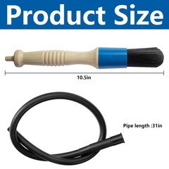 DECOHS Parts Washer Brush with 31 Inch Hose- Wear Resistant 10.5 inches, 1 Pc