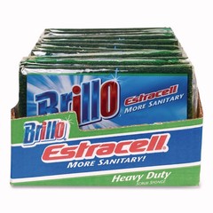Brillo 21001 Estracell 4.9″ x 2.9″ Scrub Sponge – Yellow/Green (12/Carton) New
