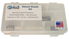 Aqua Mole 4pc Sewer Squad Deluxe Jetter Nozzle Kit 1/4″ NPT 3000 PSI 4.8 Orifice