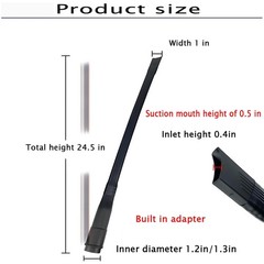 24.5-inch flexible vacuum gap connection tool for 24.5 inches, Black
