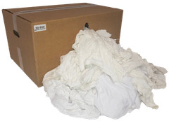 PALLET WHITE T-SHIRT RAGS (50 LB) 12 BOXES – 600 LBs – FREE SHIPPING!