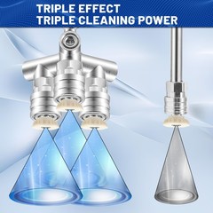 Triple Pressure Washer Nozzle, 3-in-1 Power Washer Tips, 3 Nozzles for Pressu…