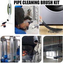 30 Feet Chimney Brush Cleaning Kit 4″ Head 23 Flexible 30 Feet, Black