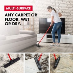 Pet Hair Remover Rubber Broom with Built in Squeegee – Carpet Rake for Pet Ha…
