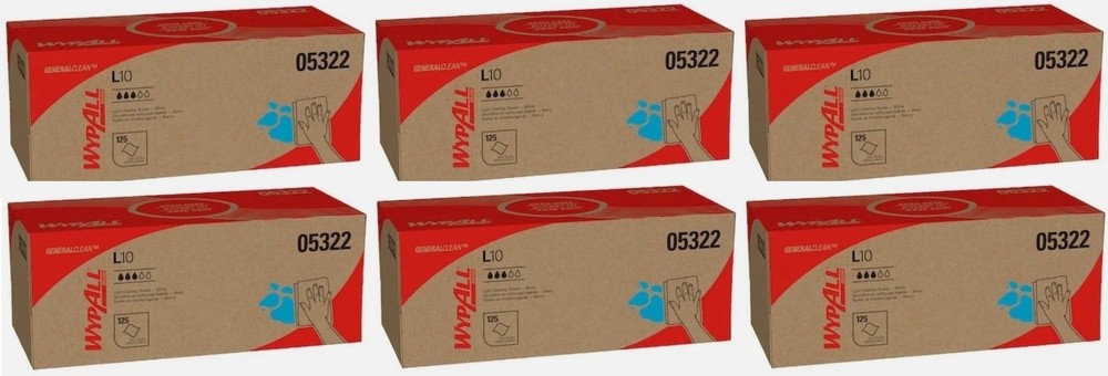 Kimberly-Clark Professional 05322 Wypall General Clean L10 Light Cleaning Lot