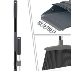 Ivandar Broom And Dustpan Set Dust Pan Long Handle Broom Dustpan Combo Set