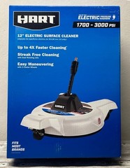 HART 12 in. 3000PSI Electric Pressure Washer Surface Cleaner with Casters NEW