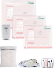 Vacuum Bags for Travel with Rechargeable Air Pump, Portable Space Saver Bags for