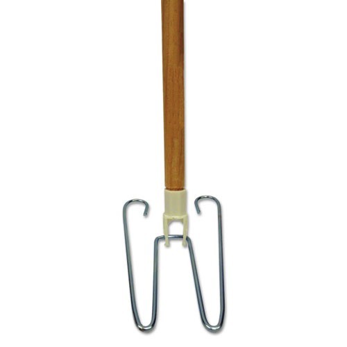 Boardwalk Wedge Dust Mop Head Frame/Lacquered Wood Handle, 2/Pack