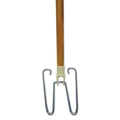 Boardwalk Wedge Dust Mop Head Frame/Lacquered Wood Handle, 2/Pack