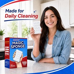 3X Density Magic Sponge Eraser, 100 Pack Melamine Sponge Cleaning Eraser Bulk,