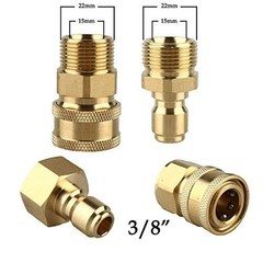 MIZORLIE Pressure Washer Adapter Set,M22-15mm Male 1, Yellow M22-15mm