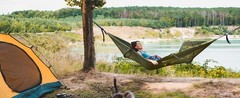 Camping Hammock with Mosquito Net, Lightweight Portable Double & Single Hammock