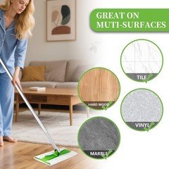 100PCS Disposable Dry Mop Pads Refill 11.4×7.8 Inch Dust Hair Floor Cleaning NEW
