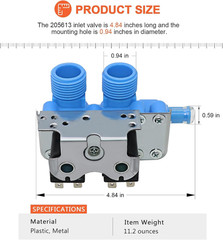 205613 WP358276 Washer Water Inlet Valve UPGRADE Fit for Maytag Kenmore…